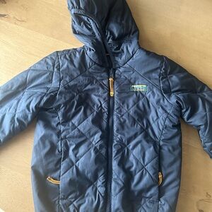 L.L. Bean Mountain Bound Reversible Jacket - Quilted Navy Blue & Beige